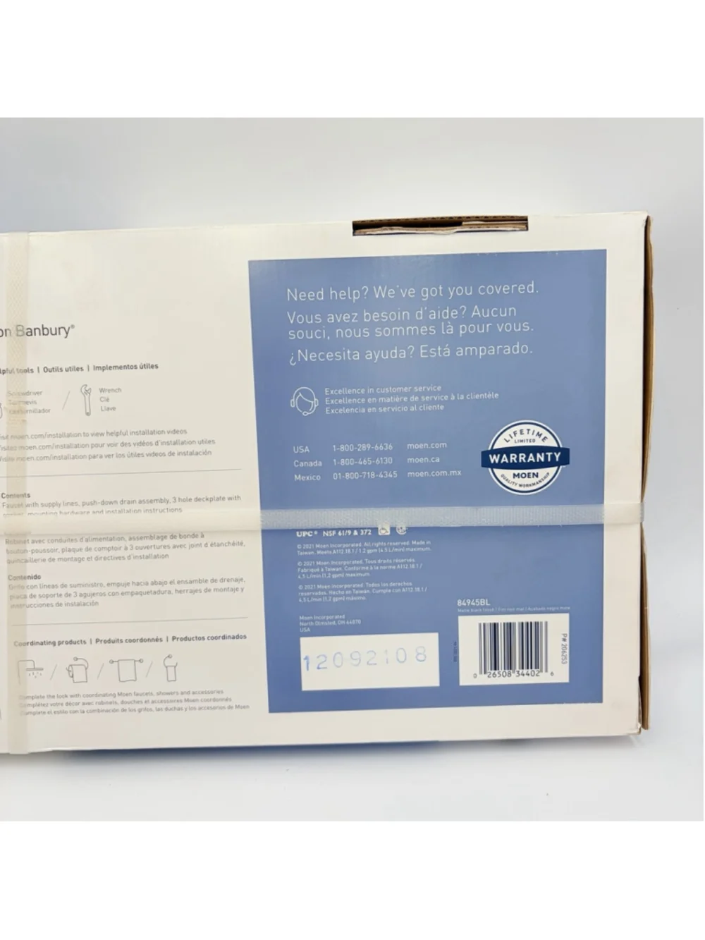 MOEN BANBURY 84945BL Bathroom Faucet Matte Black 1-Handle NEW Sealed